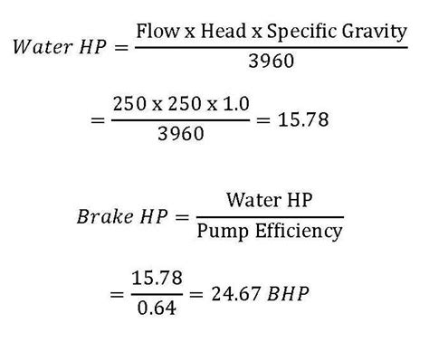 brake horsepower formula for centrifugal pump|formula for brake horsepower.